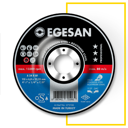 Egesan Pro Series Inox (Stainless Steel) Grinding Wheels