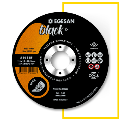 Egesan Black Series Inox Thin Cut-Off Wheels (Stainless Steel)